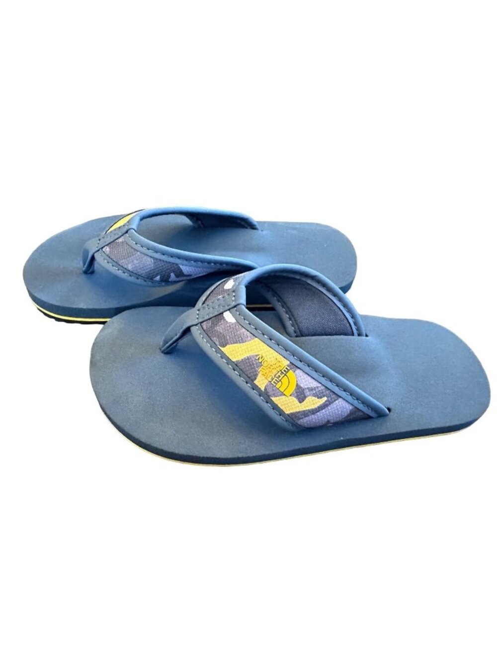 The North Face Sandals Little Kids 10 Base Camp Flip Flop Summit Gold Gray